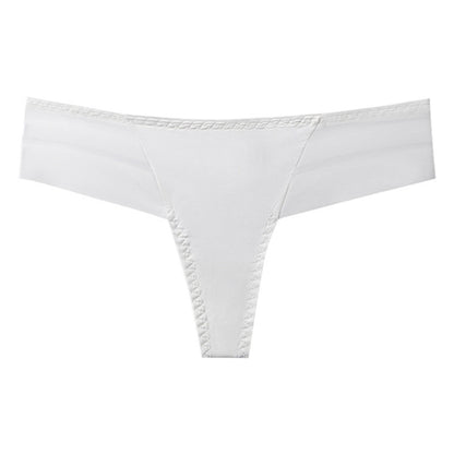 Women's Lace Edge Seamless Low-Rise T-Back Thong