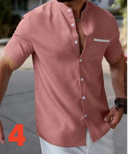 Men's 3D Graphic Print Stretch Short Sleeve Shirt