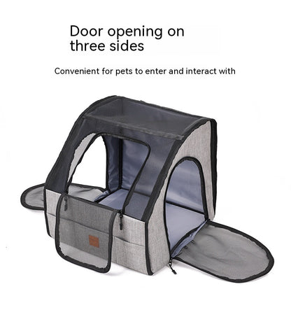 Portable Foldable Dog Cage Nest – Car & Travel Ready