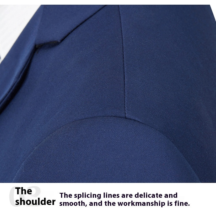 Men's Slim Fit 2-Piece Business Suit – Jacket & Trousers, Plus Sizes Available