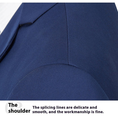 Men's Slim Fit 2-Piece Business Suit – Jacket & Trousers, Plus Sizes Available