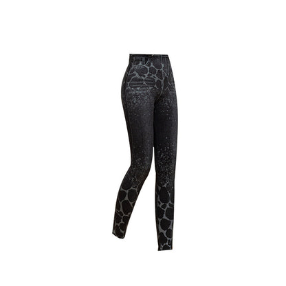 Women's Leopard Print Denim-Look Stretch Leggings