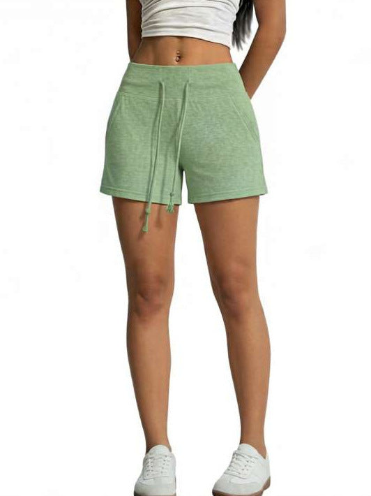 Women's High-Waist Drawstring Safety Shorts – Casual 3/4 Length S–2XL in 10 Colors