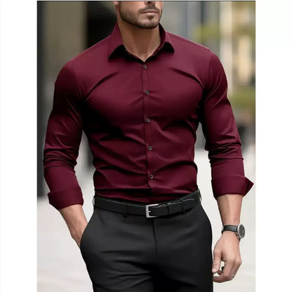Men's Casual Long Sleeve Cardigan Shirt | Loose Fit Top