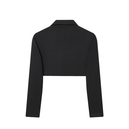 Women's Cropped Blazer & Flared Floor-Length Pants Set
