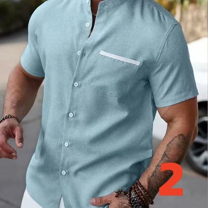 Men's 3D Graphic Print Stretch Short Sleeve Shirt