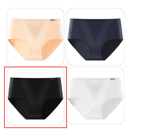 Women's High-Waist Breathable Thong Underwear – Solid Color