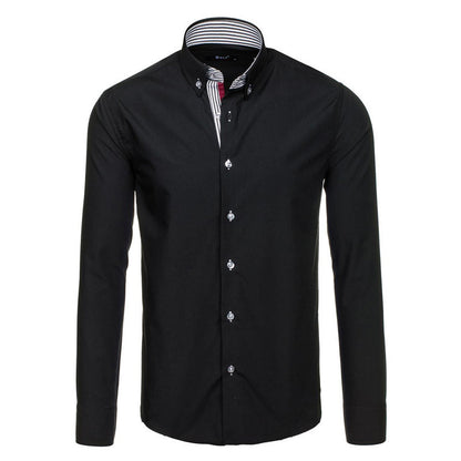 Men's Slim Fit Cotton Long Sleeve Shirt
