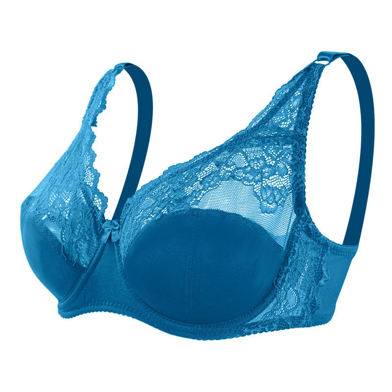 Women's Lace Gathering Bra with Chest Pad & Underwire