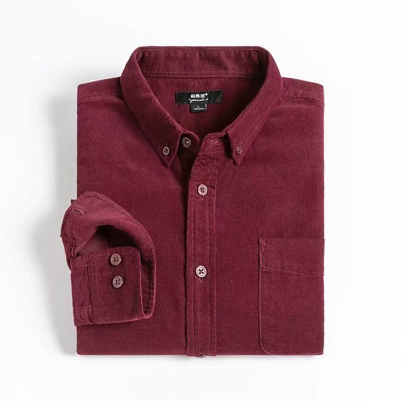 Men's Long Sleeve Business Casual Shirt – Slim Solid Color