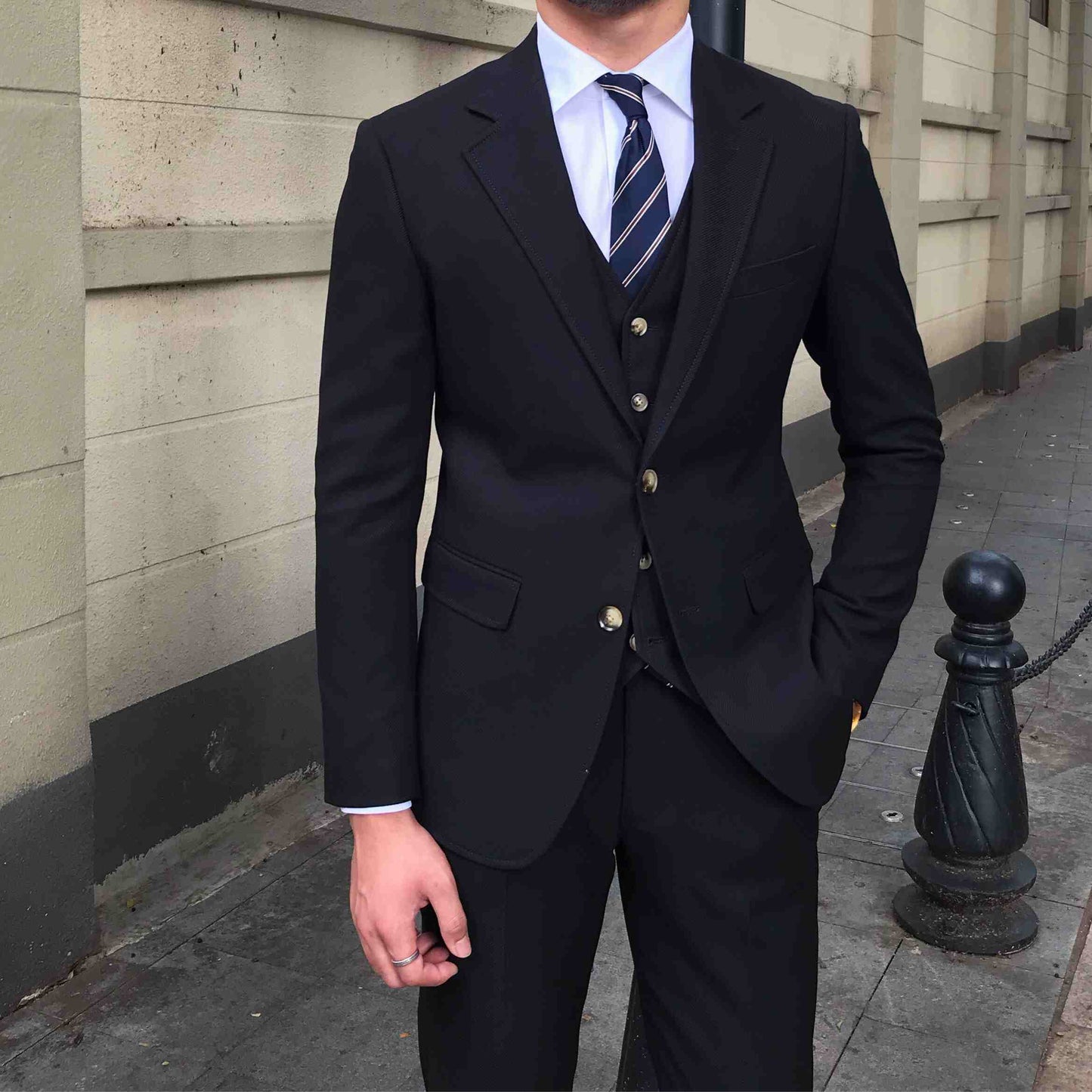 Men's Premium 3-Piece Slim Fit Suit – Jacket, Vest & Trousers Set