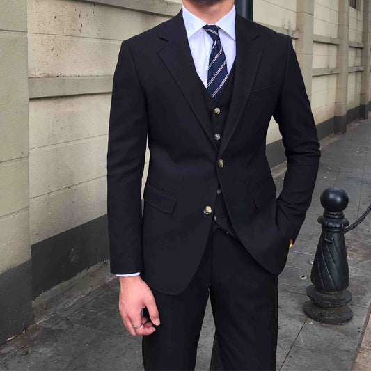 Men's Premium 3-Piece Slim Fit Suit – Jacket, Vest & Trousers Set