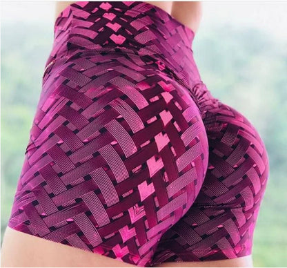 Women's High-Waist Digital Print Yoga Shorts – Skinny Fit Polyester-Spandex S–L