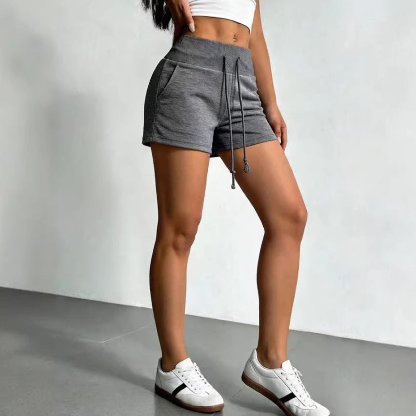 Women's High-Waist Drawstring Safety Shorts – Casual 3/4 Length S–2XL in 10 Colors