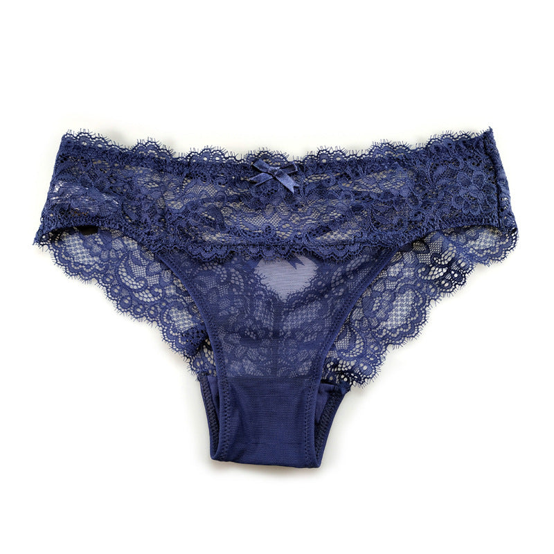 Women's Cross Hollow Lace Low-Waist Briefs