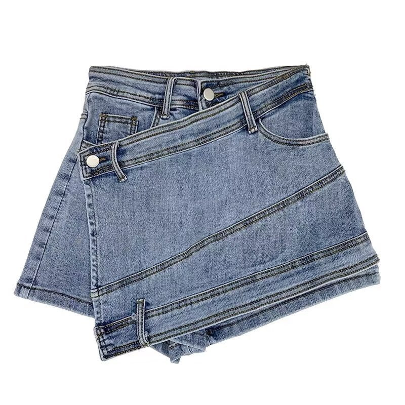 Women's High-Waist Denim-Inspired Cropped Straight-Leg Pants – Distressed Streetwear Blue, Pink & Black S–5XL