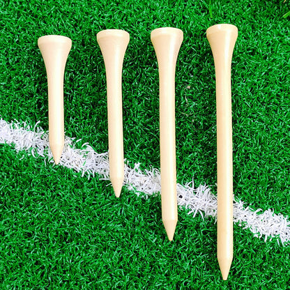 Wooden Golf Tees – 100-Pack, 4 Sizes (42mm–83mm), Mixed Color & Varnish Finish
