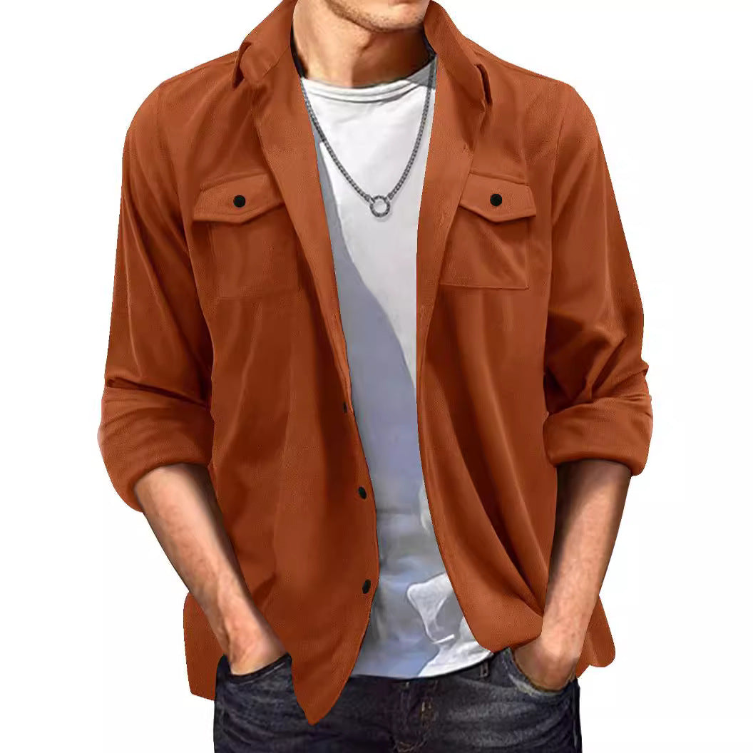 Men's Suede Lapel Jacket | Casual Loose-Fit Outerwear