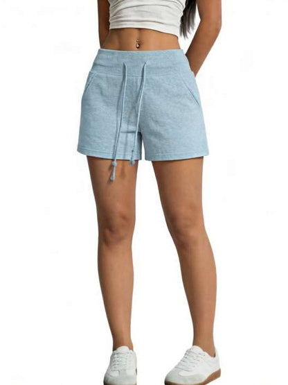 Women's High-Waist Drawstring Safety Shorts – Casual 3/4 Length S–2XL in 10 Colors