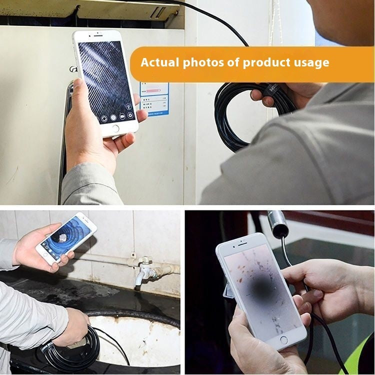1080p HD Phone Endoscope – 8mm Inspection Camera for Android & iPhone (1M–5M, Flexible or Hard Wire)