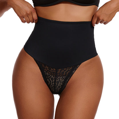 Women's Plus-Size Lace Seamless High-Waist Shapewear Briefs
