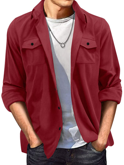 Men's Suede Lapel Jacket | Casual Loose-Fit Outerwear