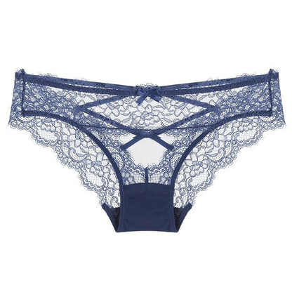 Women's Cross Hollow Lace Low-Waist Briefs