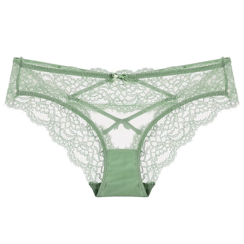 Women's Cross Hollow Lace Low-Waist Briefs