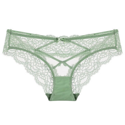 Women's Cross Hollow Lace Low-Waist Briefs