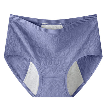 Women's High-Waist Cotton Period Panties – Plus Size Comfort Underwear