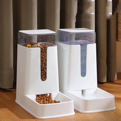Automatic Pet Feeder & Water Dispenser – 3.5L Double Bowl, Food-Safe PP