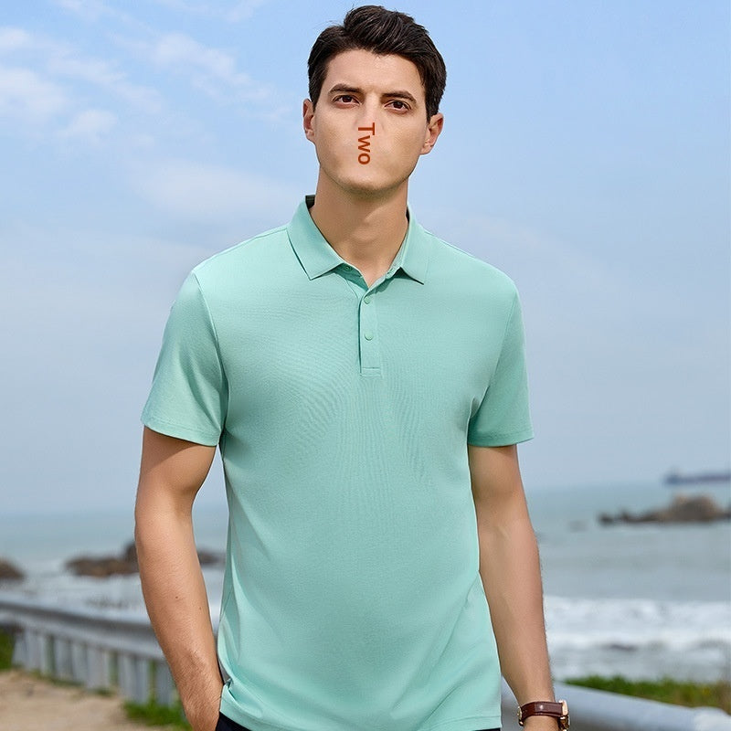 Women's Mercerized Cotton Polo Shirt – Slim Fit Short Sleeve