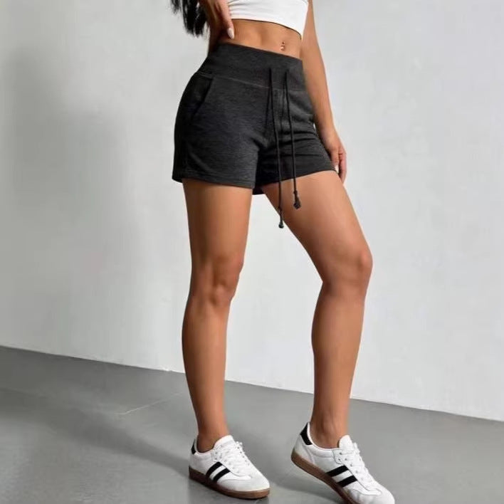 Women's High-Waist Drawstring Safety Shorts – Casual 3/4 Length S–2XL in 10 Colors