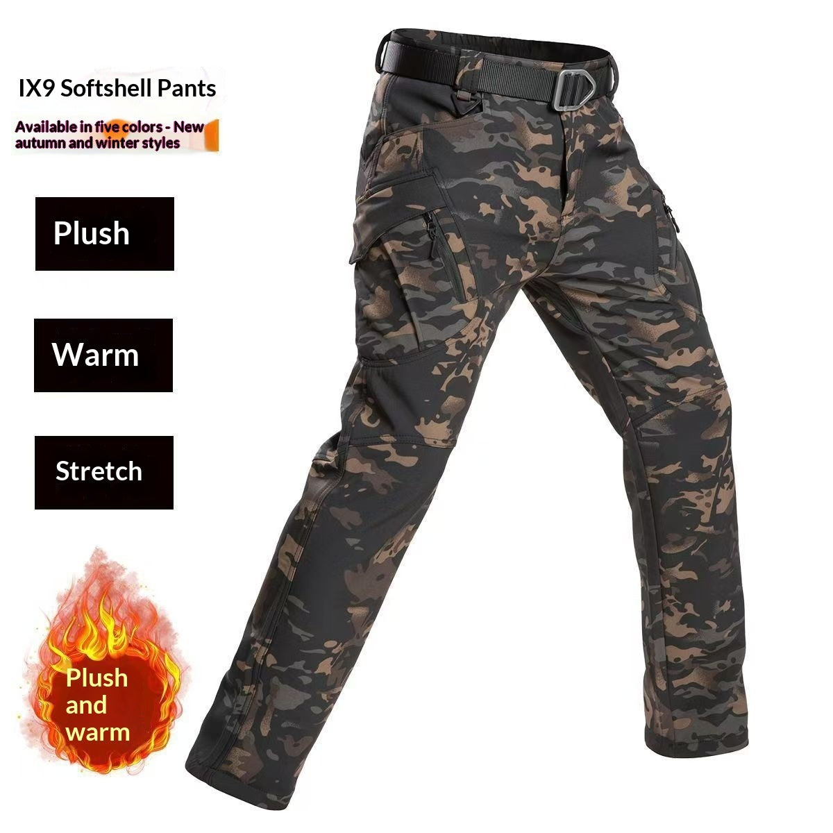 Men's Fleece-Lined Tactical Winter Pants
