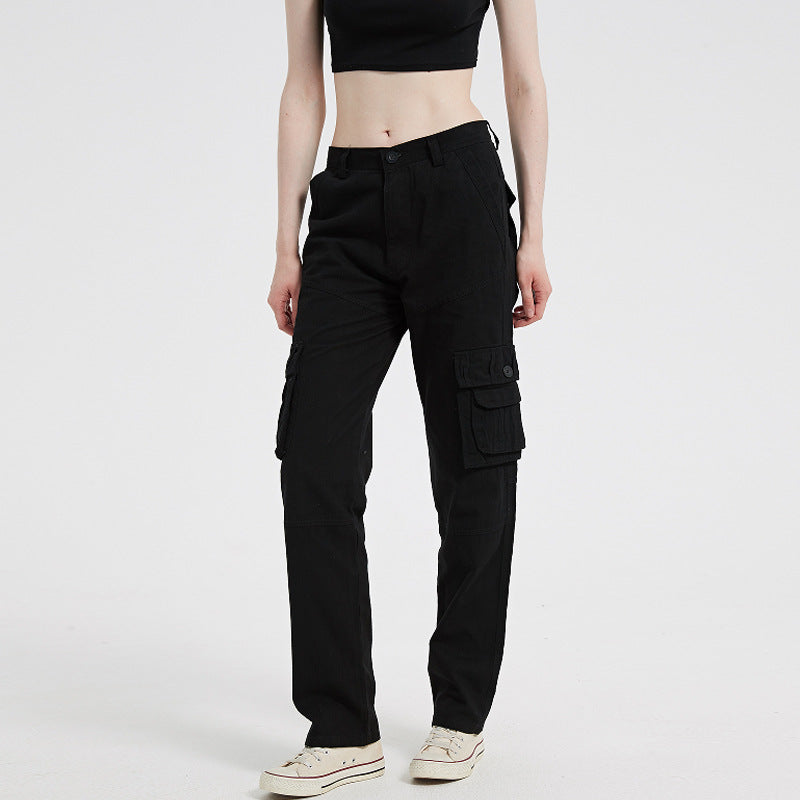 Women's Plus Size Multi-Pocket Cargo Street Pants