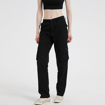 Women's Plus Size Multi-Pocket Cargo Street Pants