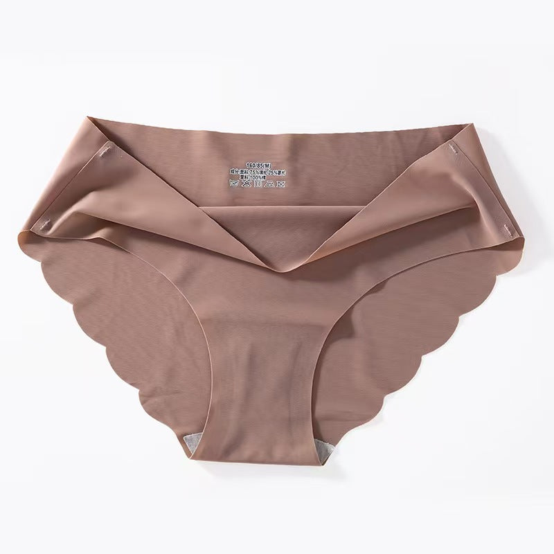 Women's Ice Silk Low-Waist Briefs – Breathable Antibacterial Nylon | M–XL