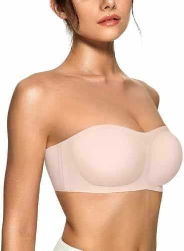 Women's Strapless Multiway Bra – Memory Foam Push-Up, Wireless S-XL