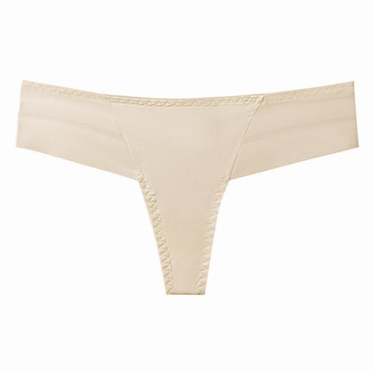 Women's Lace Edge Seamless Low-Rise T-Back Thong