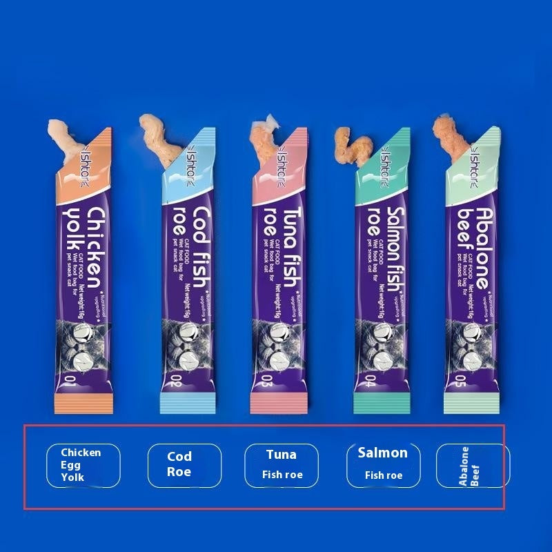 Nutritious Cat Strips – Wet Treat Snacks | 9 Flavors | 16g per Strip
