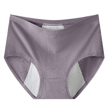 Women's High-Waist Cotton Period Panties – Plus Size Comfort Underwear