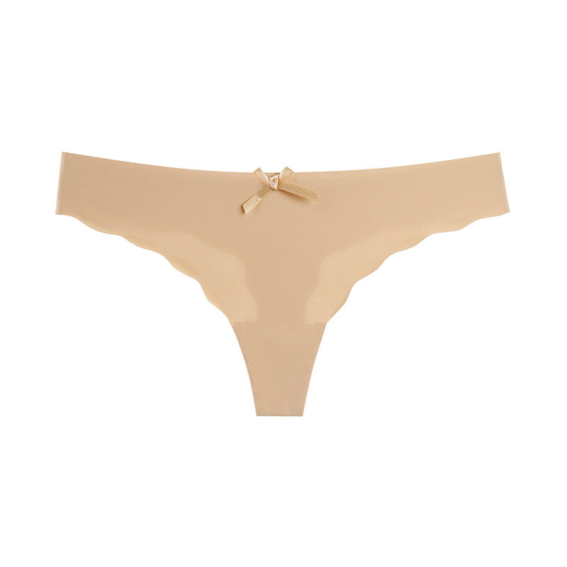 Women's Seamless Ice Silk Thong – Low Rise T-Back Underwear
