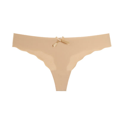 Women's Seamless Ice Silk Thong – Low Rise T-Back Underwear