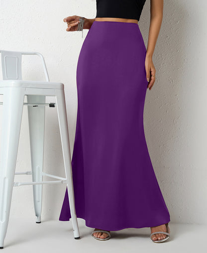 Women's Elegant Satin Maxi Skirt – Flared A-Line Long Skirt in 21 Colors