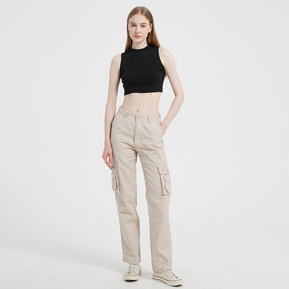 Women's Plus Size Multi-Pocket Cargo Street Pants