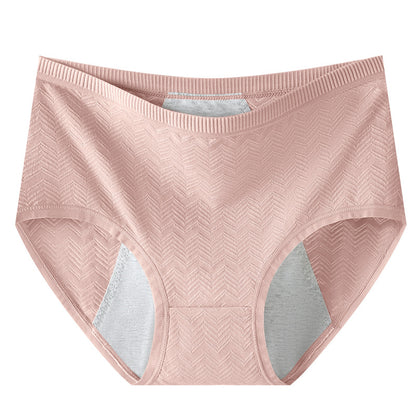 Women's High-Waist Cotton Period Panties – Plus Size Comfort Underwear