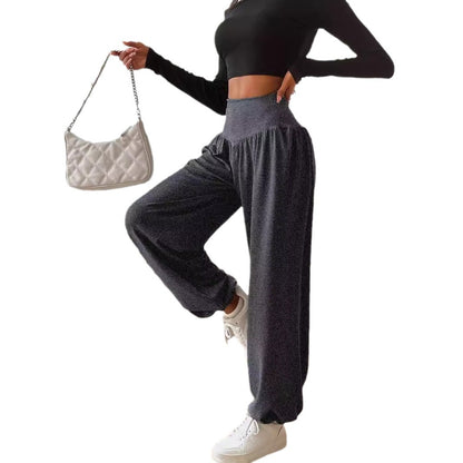 Women's High-Waist Straight-Leg Breathable Sports Pants