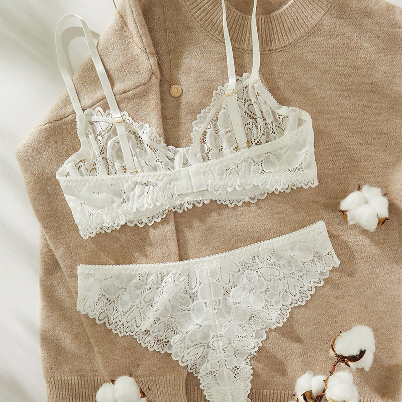 Women's Deep V Lace Lingerie Set | Ultra-Thin