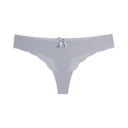 Women's Seamless Ice Silk Thong – Low Rise T-Back Underwear