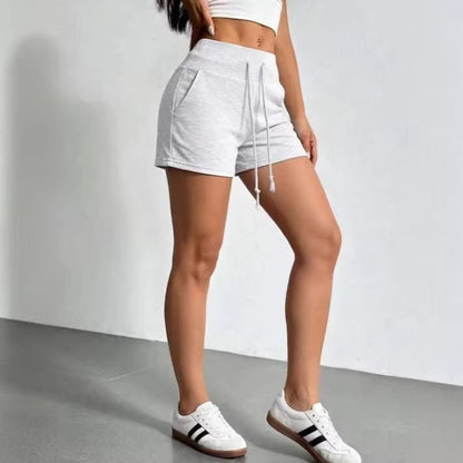 Women's High-Waist Drawstring Safety Shorts – Casual 3/4 Length S–2XL in 10 Colors